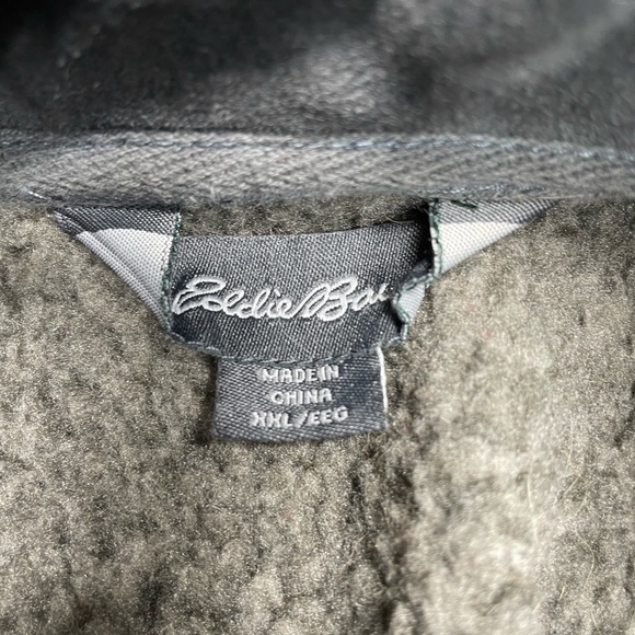 Men’s Eddie Bauer Qaurter Zip Sweater Size 2XL Grey - Picture 4 of 4